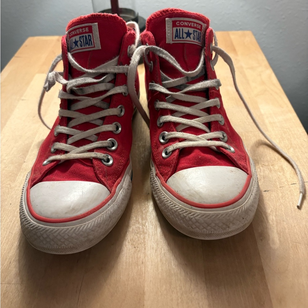 Converse Red High-Top Sneakers